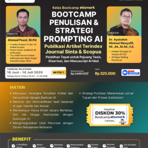 BOOTCAMP PENULISAN & STRATEGI PROMPTING AI : PUBLIKASI ARTIKEL TERINDEX JURNAL SINTA & SCOPUS
