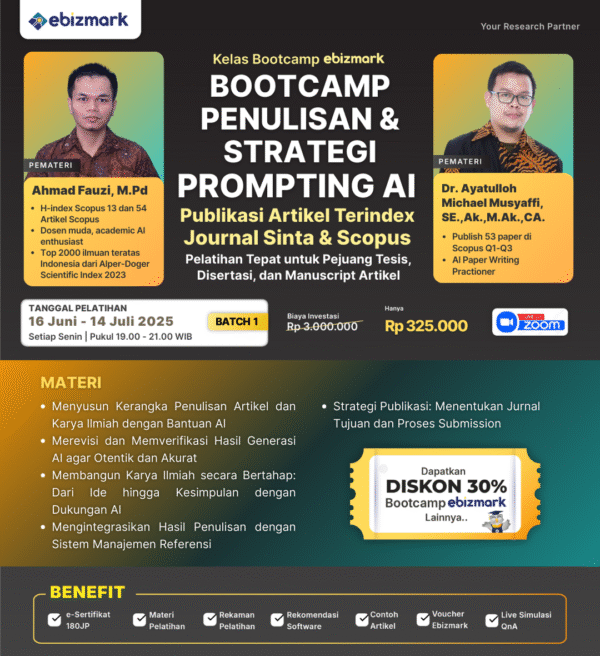 BOOTCAMP PENULISAN & STRATEGI PROMPTING AI : PUBLIKASI ARTIKEL TERINDEX JURNAL SINTA & SCOPUS